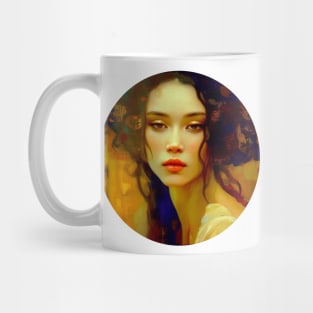 feminine Portrait, Abstract Girl painting, pretty woman Mug